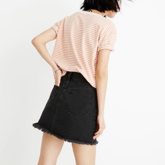 Madewell Rigid Black Denim A-Line Jean Skirt B71 - Picture 3 of 7